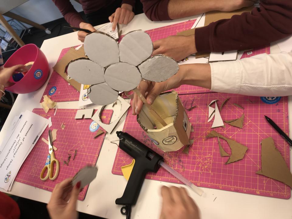 students working on prototype